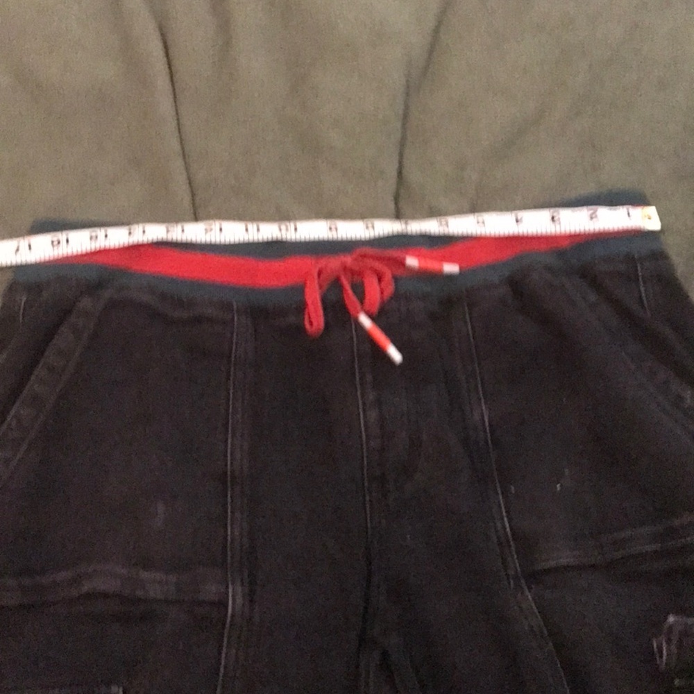 Black Pants with Red Drawstring